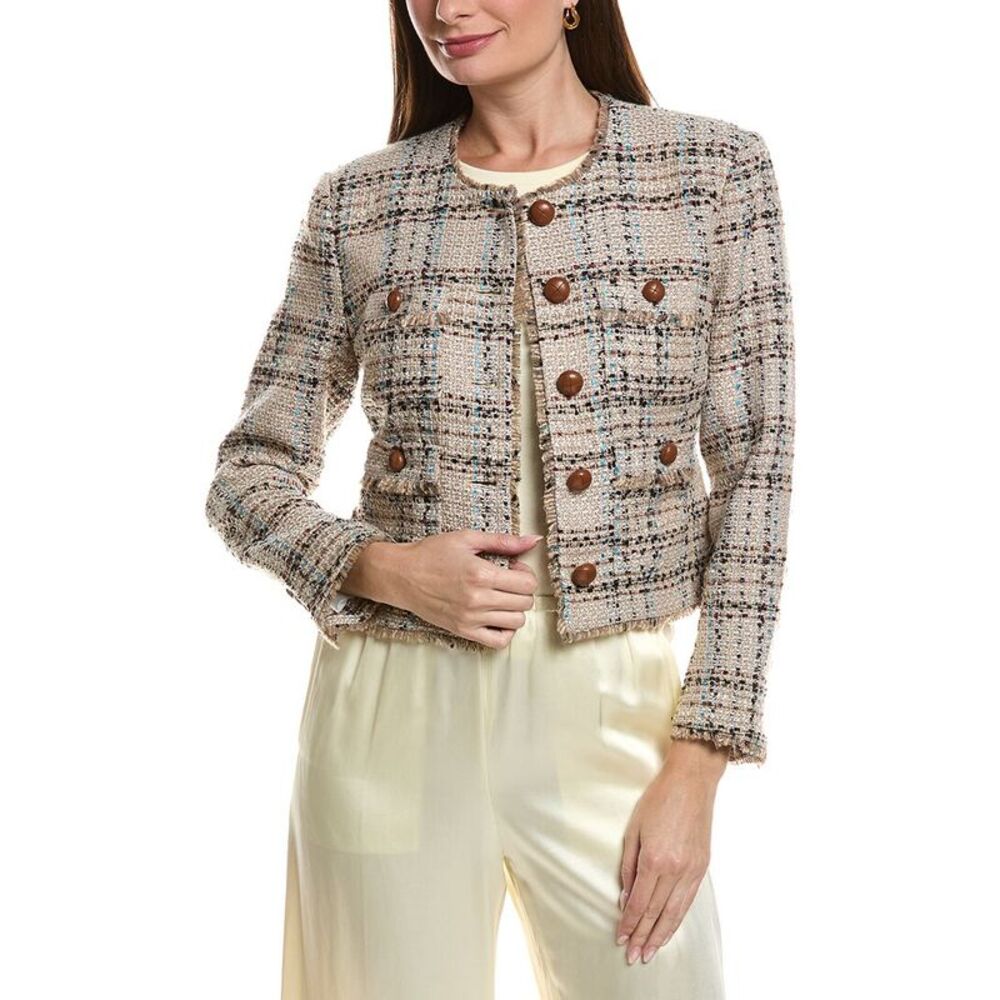 Tyler Böe Womens Randy Hyland Boucle Jacket, Multi